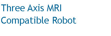 Text Box: Three Axis MRI Compatible Robot